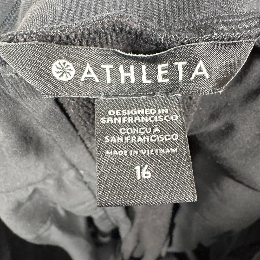 ATHLETA Solstice Jogger Quilted Puffy Pants Black Joggers Size 16 - Picture 5 of 7